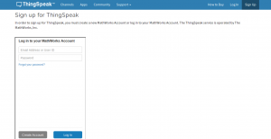 ThingSpeak LogIn